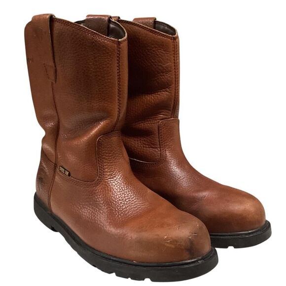 Herman Work Boot Men 10.5 Brown Survivor Workhorse II Waterproof Steel Toe Shoes - Picture 1 of 13